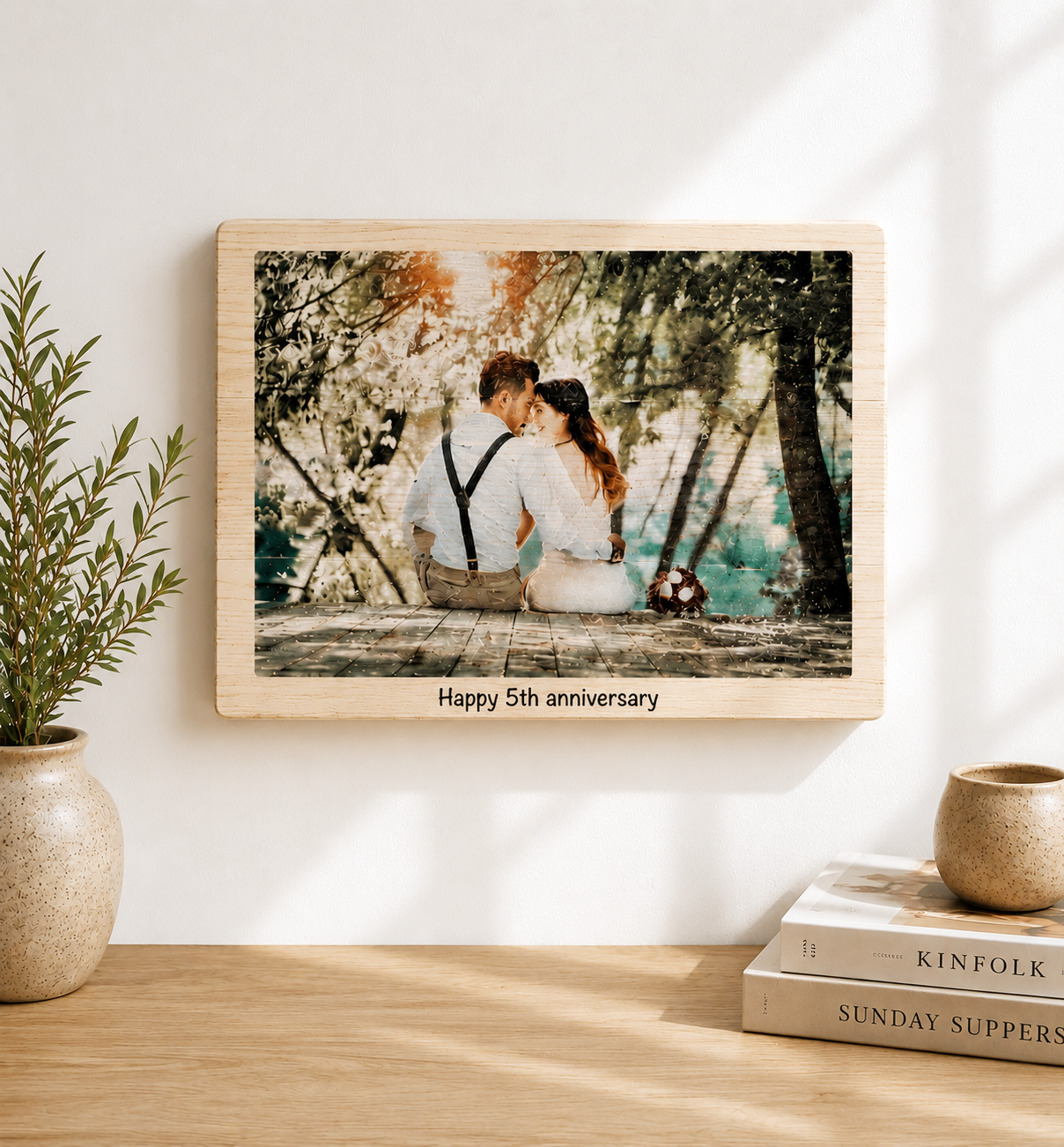 Natural frame with note
